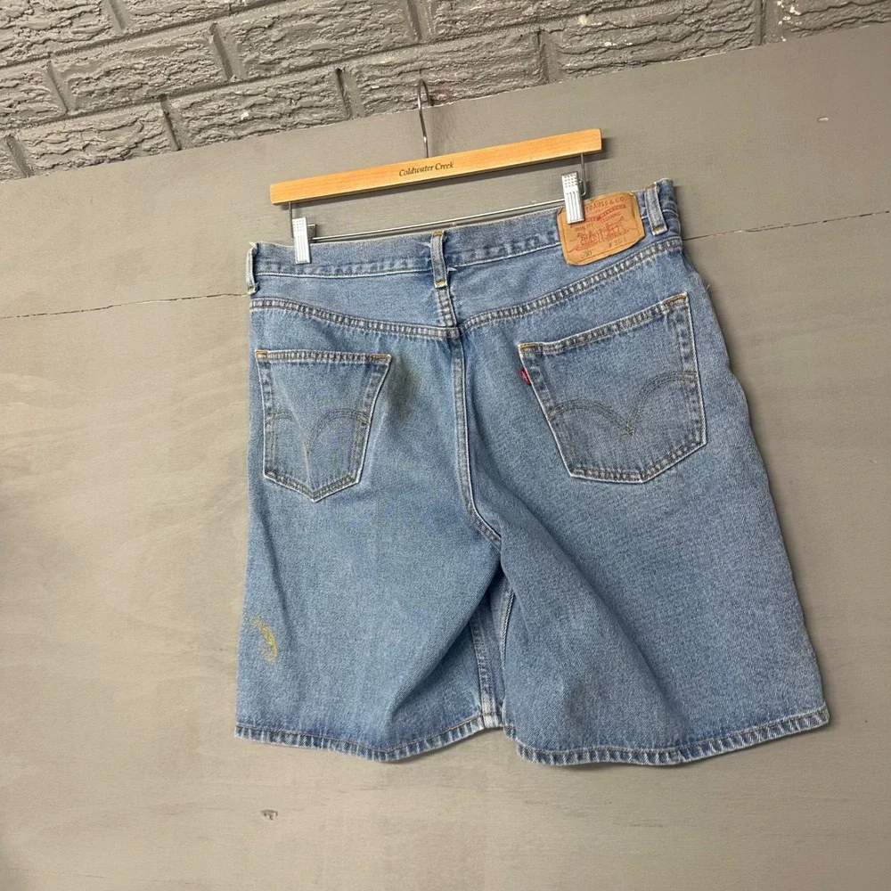Levis 550‎ Relaxed Fit Denim Shorts Mens 36 Blue Medium Wash Vintage Jorts